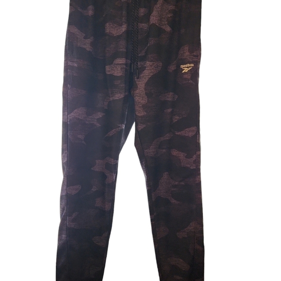 Reebok Men's Endeavor Jogger Pants Slim Fit Black Gray Cameo Size S - Picture 2 of 13